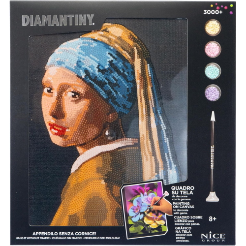 NICE - DIAMANTINY QUADRO RAGAZZA CON ORECCHINO DI PERLA