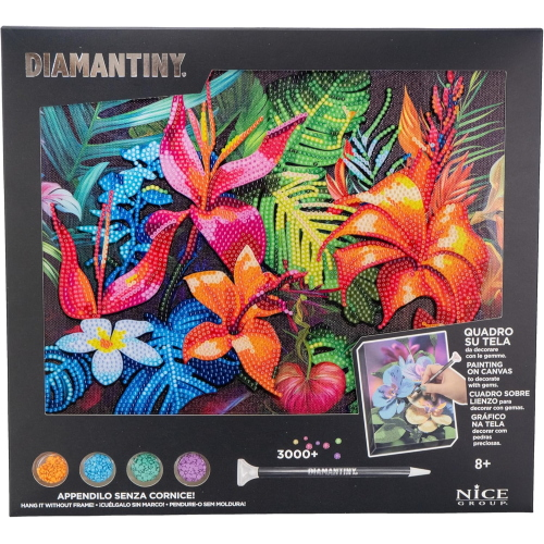 NICE - DIAMANTINY QUADRO TROPICAL FLOWERS