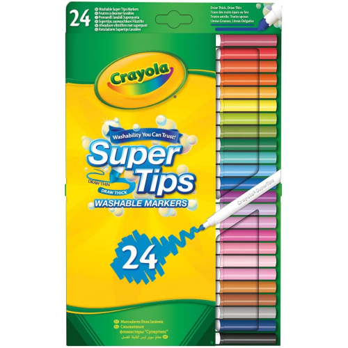 CRAY- PENNARELLI SUPER TIPS 24 PZ LAVABILI