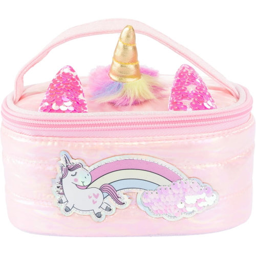 GIRABRILLA - PUFFER UNICORN BEAUTY CASE PINK