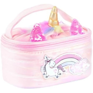 GIRABRILLA - PUFFER UNICORN BEAUTY CASE PINK