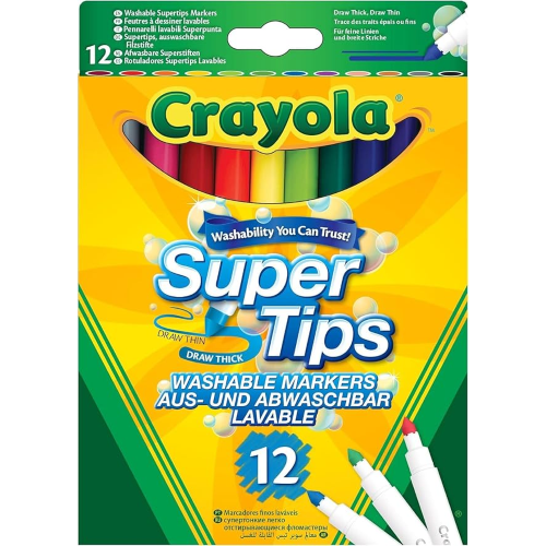 CRAY- PENNARELLI SUPER TIP 12 PZ LAVABILI