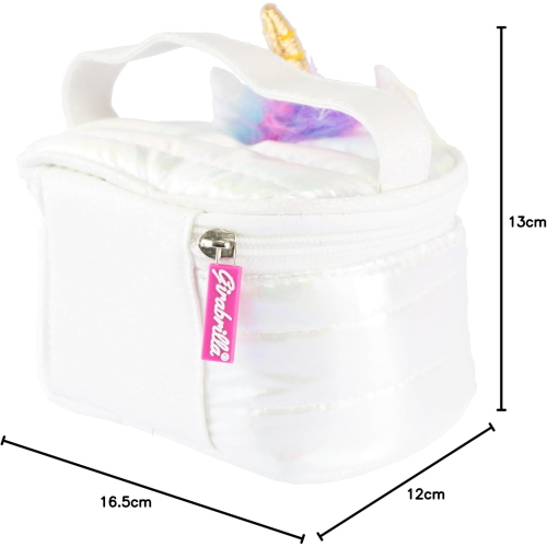 GIRABRILLA - PUFFER UNICORN BEAUTY CASE WHITE