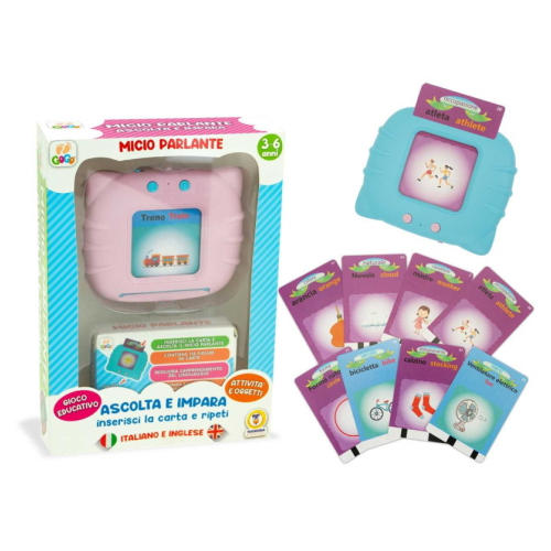 GOGO- LETTORE EDUCAT.MICIO PARLANTE BILINGUE 56 CARTE 112 FUNZ