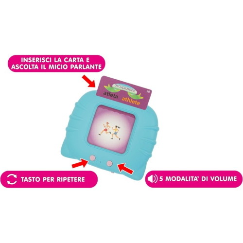 GOGO- LETTORE EDUCAT.MICIO PARLANTE BILINGUE 56 CARTE 112 FUNZ