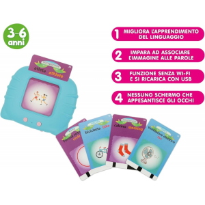 GOGO- LETTORE EDUCAT.MICIO PARLANTE BILINGUE 56 CARTE 112 FUNZ