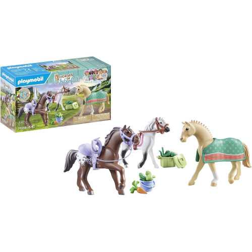 PLAY HORSES- SET 3 CAVALLI CON SELLE