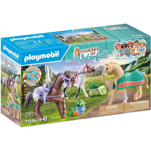 PLAY HORSES- SET 3 CAVALLI CON SELLE