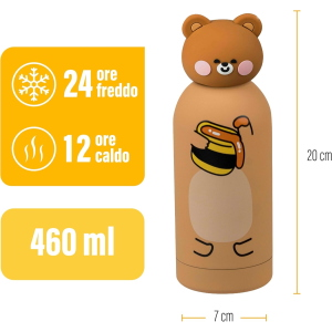 BOTTIGLIA TERMICA 350 ML TAPPO SAGOMATO - ORSO 