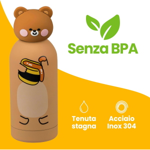 BOTTIGLIA TERMICA 350 ML TAPPO SAGOMATO - ORSO 