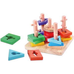 LEGNO - IMPILATORE GEOMETRICO MONTESSORI