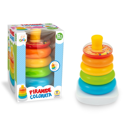 GOGO- PIRAMIDE 5 ANELLI COLORATA