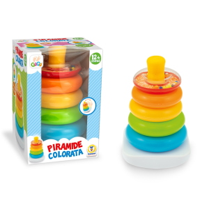GOGO- PIRAMIDE 5 ANELLI COLORATA