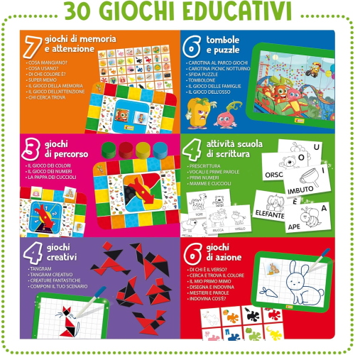 TAVOLINO EDU- CAROT. 30 GIOCHI