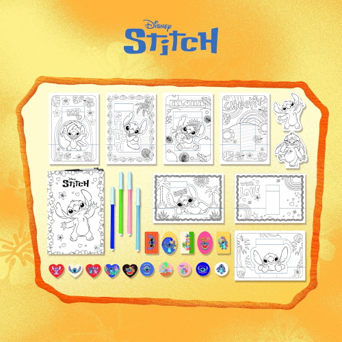 STITCH - STITCH & ANGEL WINDOW COLOURS & STICKER ART