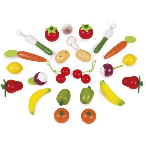 LEGNO - CASSETTA 24 FRUTTI E VERDURE MISTE
