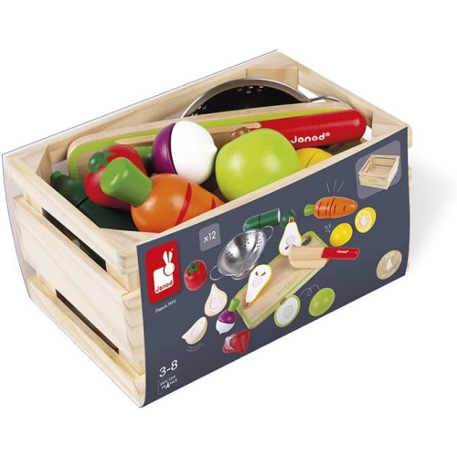 LEGNO - MAXI SET FRUTTA E VERDURA DA AFFETTARE