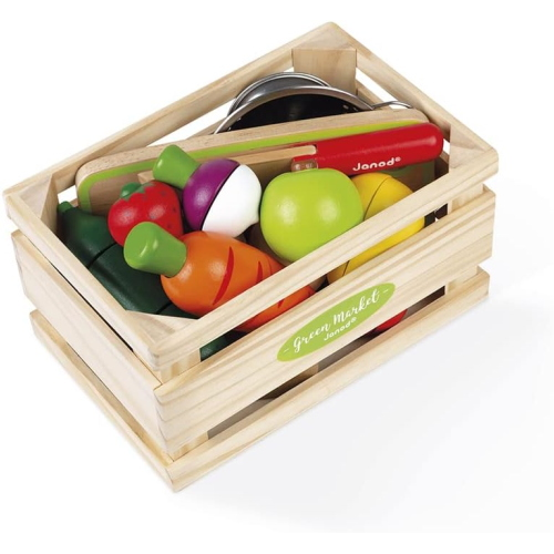 LEGNO - MAXI SET FRUTTA E VERDURA DA AFFETTARE