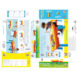 TAVOLO MULTIGIOCO "ANDRONI - C/SEDIA - AZZURRO