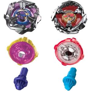 BEYBLADE - DUAL PACK-TROTTOLA BEAT TYRANO 4-70Q-KNIFE SHINOBI 4-80HN