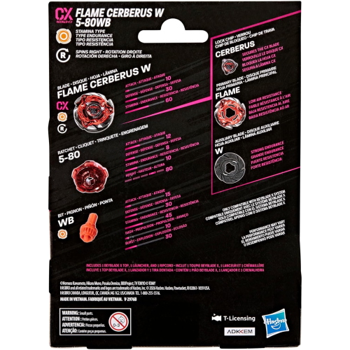 BEYBLADE - STARTER PACK- FLAME CERBEUS W 5-80WB