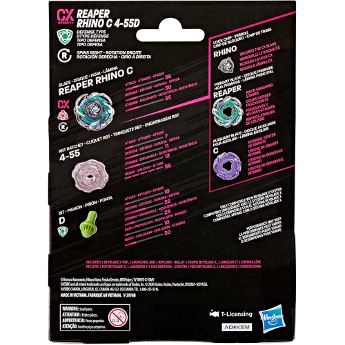 BEYBLADE - STARTER PACK- REAPER RHINO C 4-55D