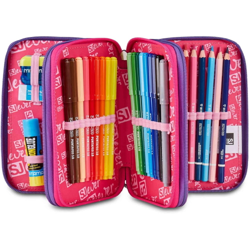 ASTUCCIO  3 ZIP SJ GANG EVER MULTIVIOLET