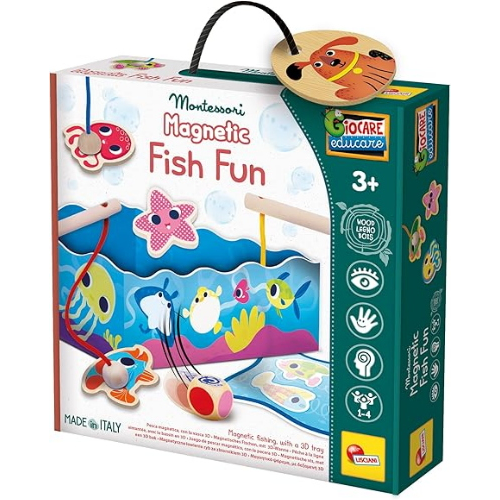 WOOD- MONTESS - BABY MAGNETIC FISH FUN