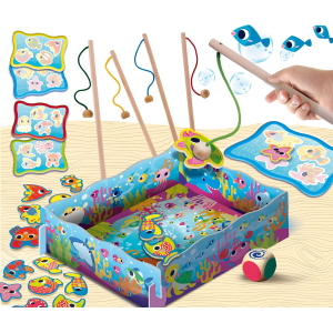 WOOD- MONTESS - BABY MAGNETIC FISH FUN