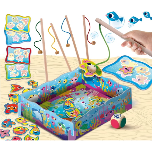 WOOD- MONTESS - BABY MAGNETIC FISH FUN