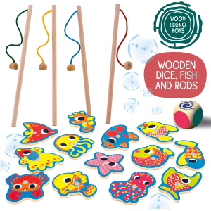 WOOD- MONTESS - BABY MAGNETIC FISH FUN