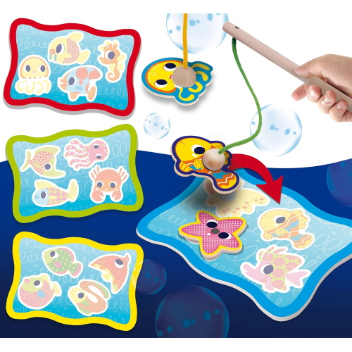 WOOD- MONTESS - BABY MAGNETIC FISH FUN