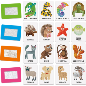 HEADU - FLASHCARDS ANIMALI TATTILI MONTESSORI