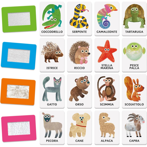 HEADU - FLASHCARDS ANIMALI TATTILI MONTESSORI