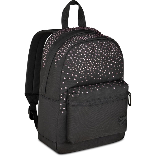 ZAINO - SEVEN ROUND XS GLITZYCUTE- GLITTER NERO/ROSA
