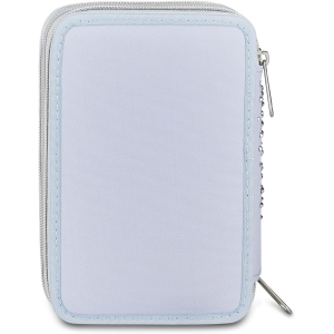 ASTUCCIO  3 ZIP SEVEN- GLITTER AZZURRO