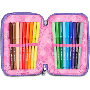 ASTUCCIO  3 ZIP SEVEN- GLITTER VIOLA
