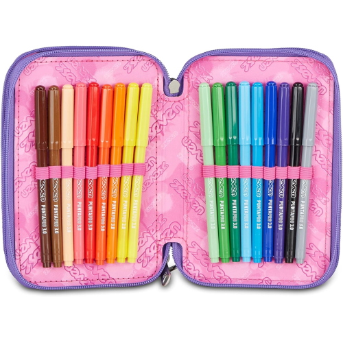 ASTUCCIO  3 ZIP SEVEN- GLITTER VIOLA