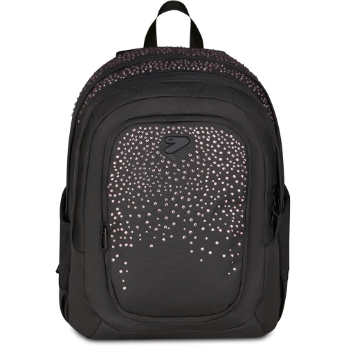 ZAINO - SEVEN  TECH GLITZYCUTE- GLITTER NERO/ROSA