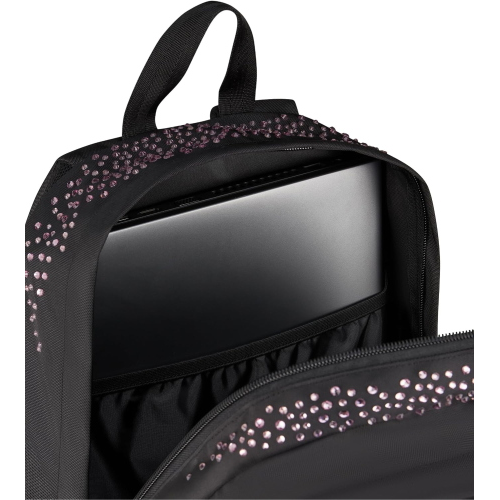 ZAINO - SEVEN  TECH GLITZYCUTE- GLITTER NERO/ROSA