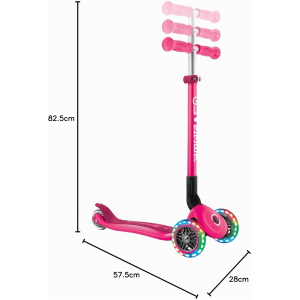 MONOPATTINO- 3R- GLOBBER- PRIMO FOLDABLE LIGHTS- PINK NEON