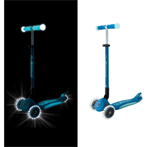 MONOPATTINO- 3R- GLOBBER- ELITE GLOW  LIGHTS- PLUS-  PETROL BLUE