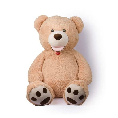 PEL.- ORSO CM 150  BEIGE BOCC/AP. ZAMPE RICAMATE