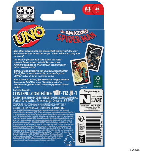 CARTE - UNO SPIDERMAN