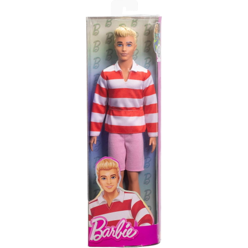 KEN - FASHIONISTAS- CAPELLI BIONDO MAGLIA A STRISCIA