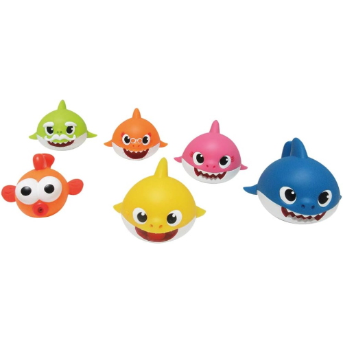 BABY SHARK - SET 6 PERS. GOMMOLOSI IN BARATTOLO