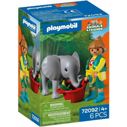 PLAY ZOO - ANIMALS & FRIENDS - CUCCIOLO DI ELEFANTE CON CUSTODE