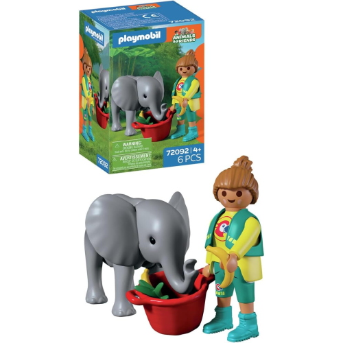 PLAY ZOO - ANIMALS & FRIENDS - CUCCIOLO DI ELEFANTE CON CUSTODE