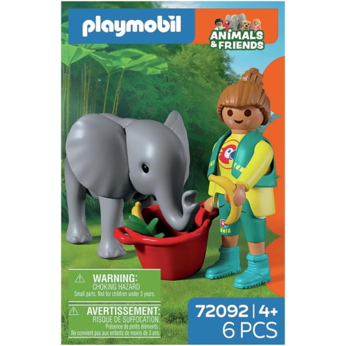 PLAY ZOO - ANIMALS & FRIENDS - CUCCIOLO DI ELEFANTE CON CUSTODE