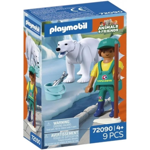 PLAY ZOO - ANIMALS & FRIENDS - ORSO POLARE E GUARDIANO DI ZOO